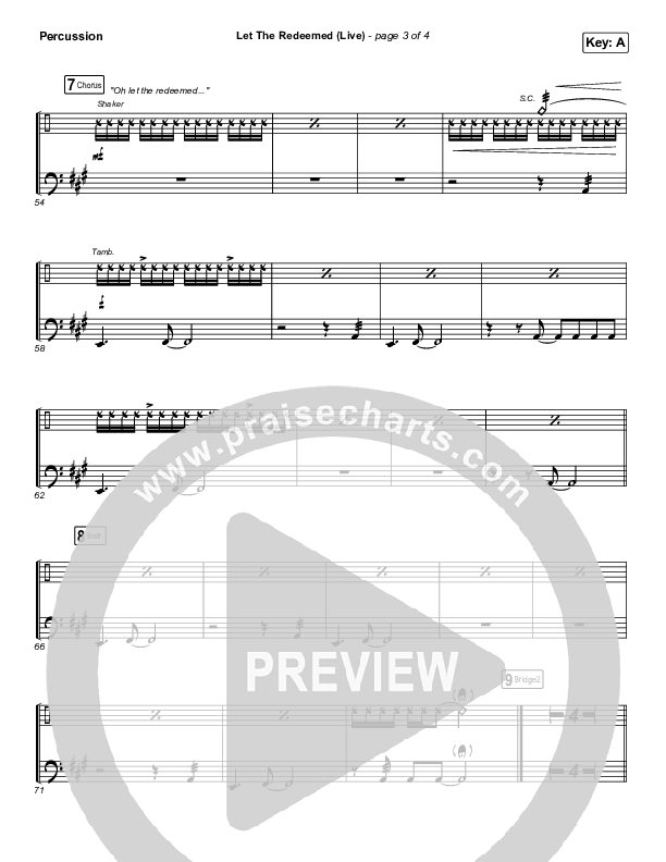 Let The Redeemed (Live) Percussion (Josh Baldwin)