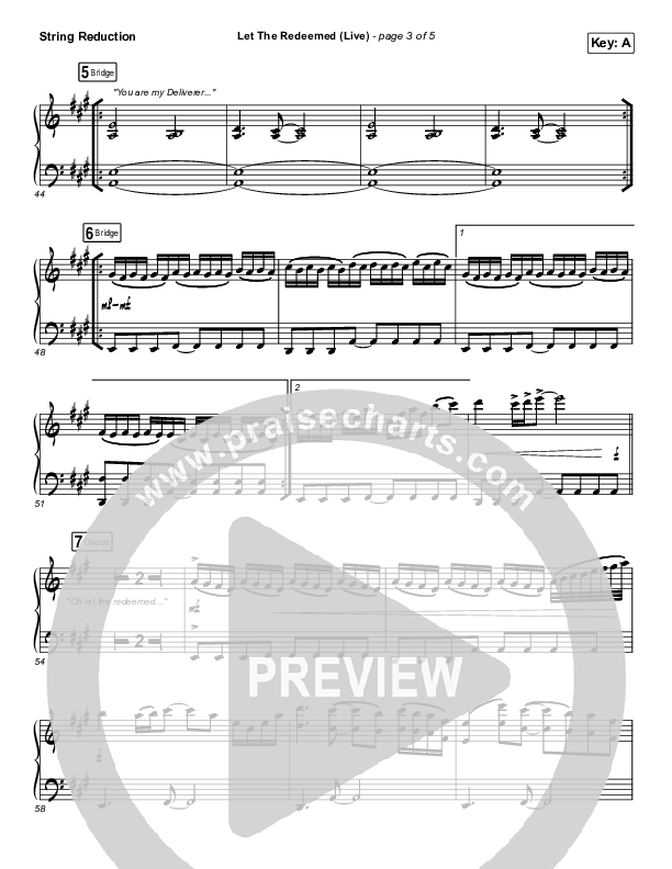 Let The Redeemed (Live) String Pack (Josh Baldwin)