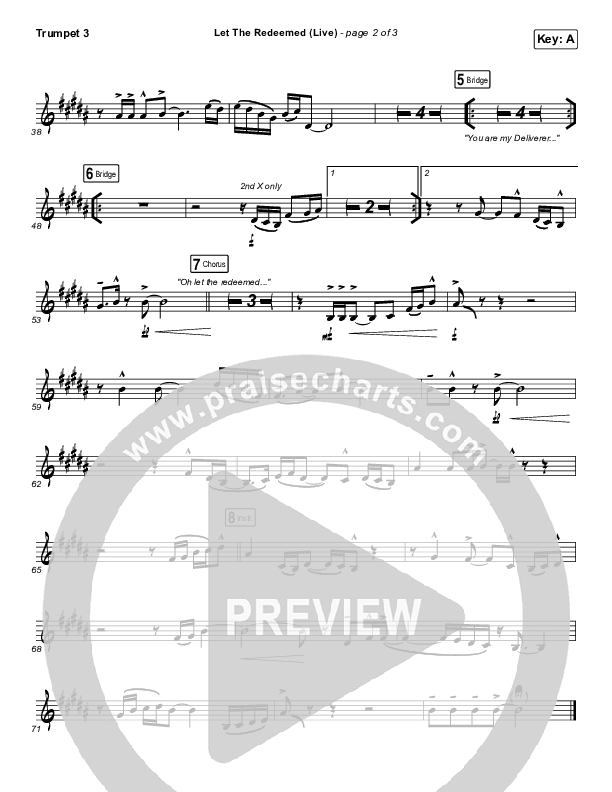 Let The Redeemed (Live) Trumpet 3 (Josh Baldwin)