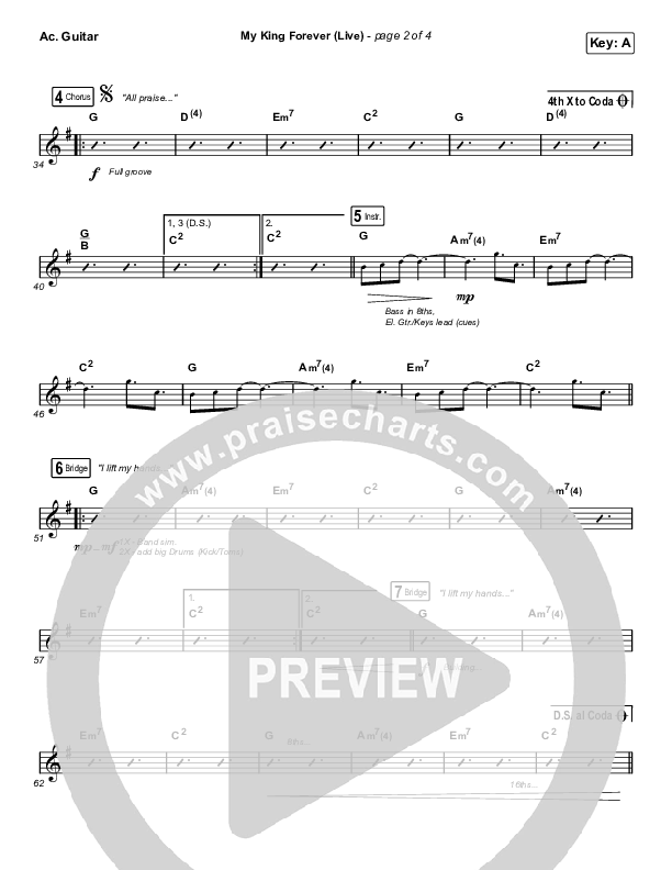 My King Forever (Live) Acoustic Guitar (Josh Baldwin)