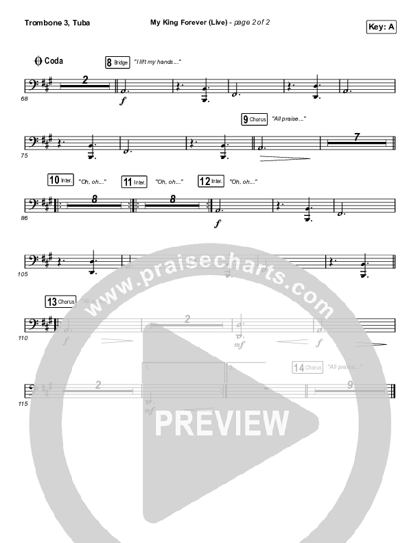 My King Forever (Live) Trombone 3/Tuba (Josh Baldwin)