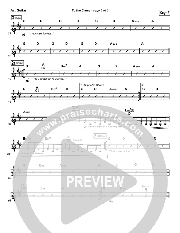 To The Cross Acoustic Guitar (Paul Baloche)