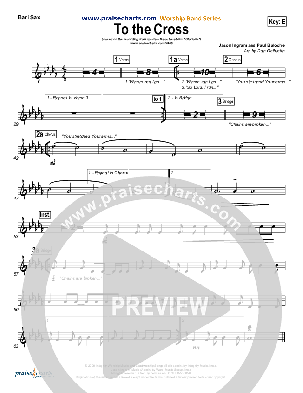 To The Cross Bari Sax (Paul Baloche)