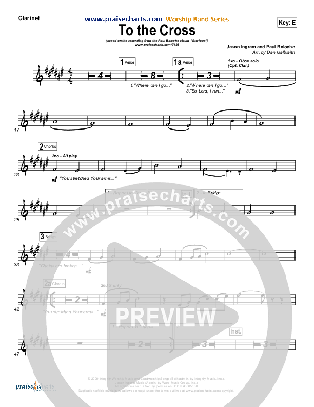 To The Cross Clarinet (Paul Baloche)