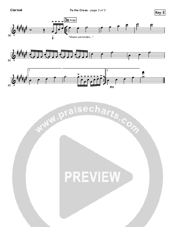 To The Cross Clarinet (Paul Baloche)