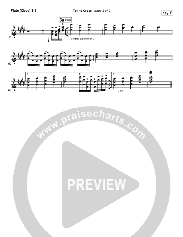 To The Cross Flute/Oboe 1/2/3 (Paul Baloche)