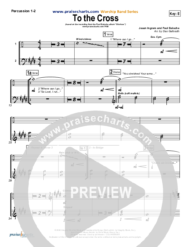 To The Cross Percussion 1/2 (Paul Baloche)