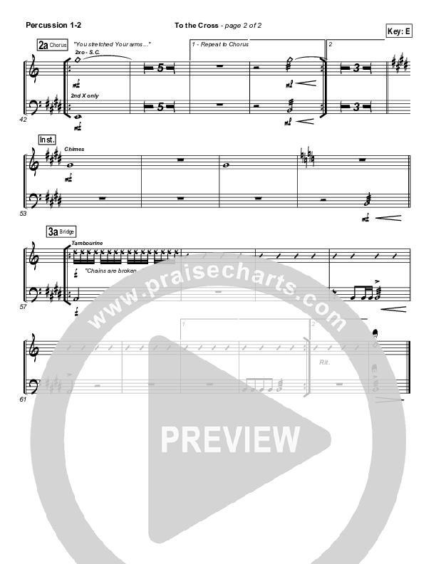 To The Cross Percussion 1/2 (Paul Baloche)