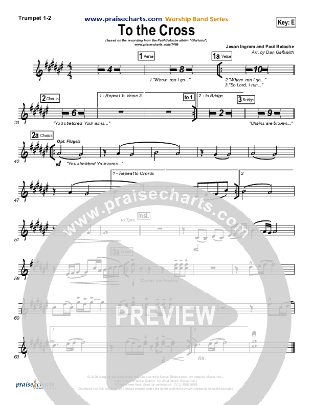 To The Cross Brass Pack (Paul Baloche)