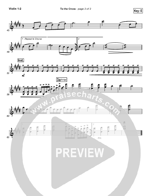 To The Cross Violin 1/2 (Paul Baloche)