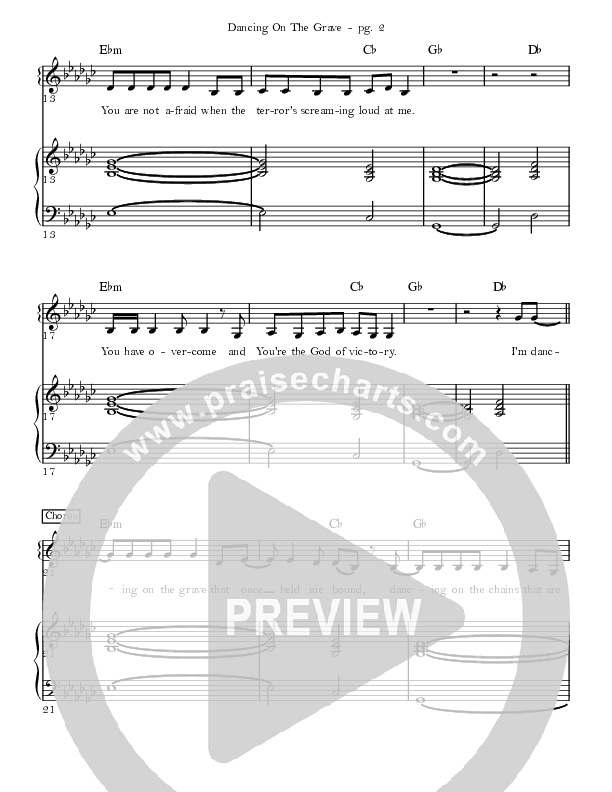 Dancing On The Grave Piano/Vocal (Corey Voss/Madison Street Worship)