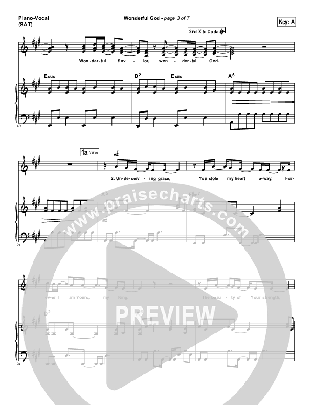 Wonderful God Piano/Vocal Pack (Paul Baloche)