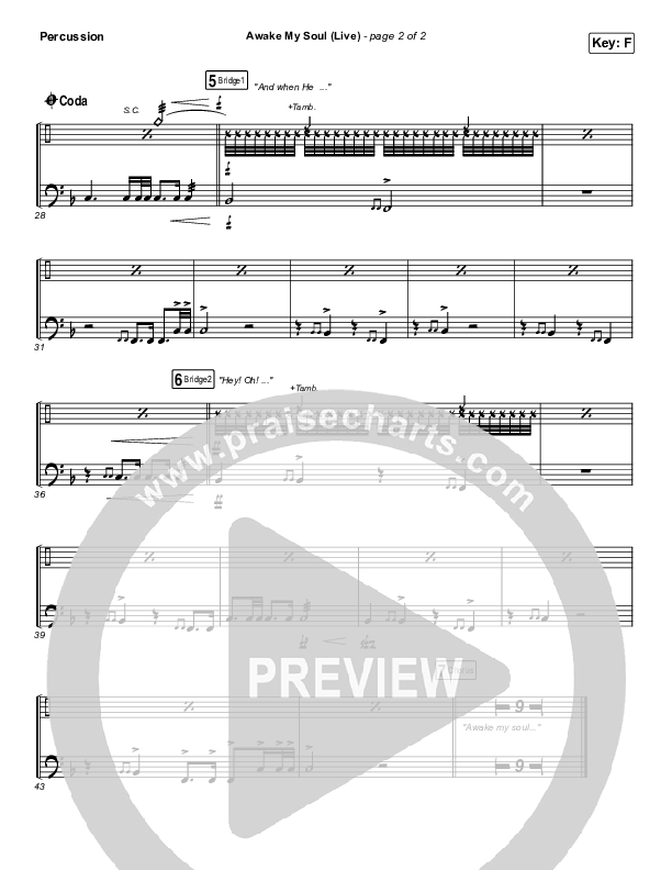 Awake My Soul (Live) Percussion (Hillsong Worship)