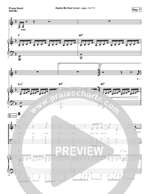 Awake My Soul (Live) Piano/Vocal Pack (Hillsong Worship)