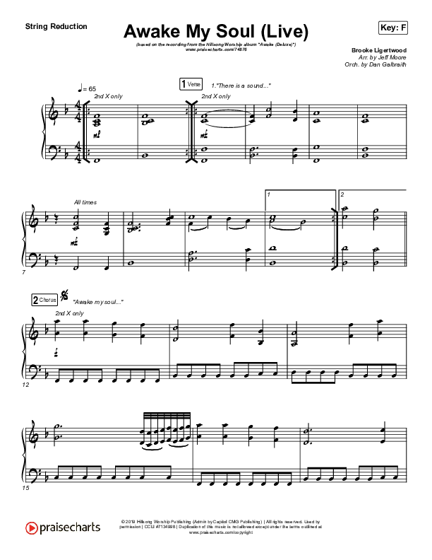 Awake My Soul (Live) Synth Strings (Hillsong Worship)