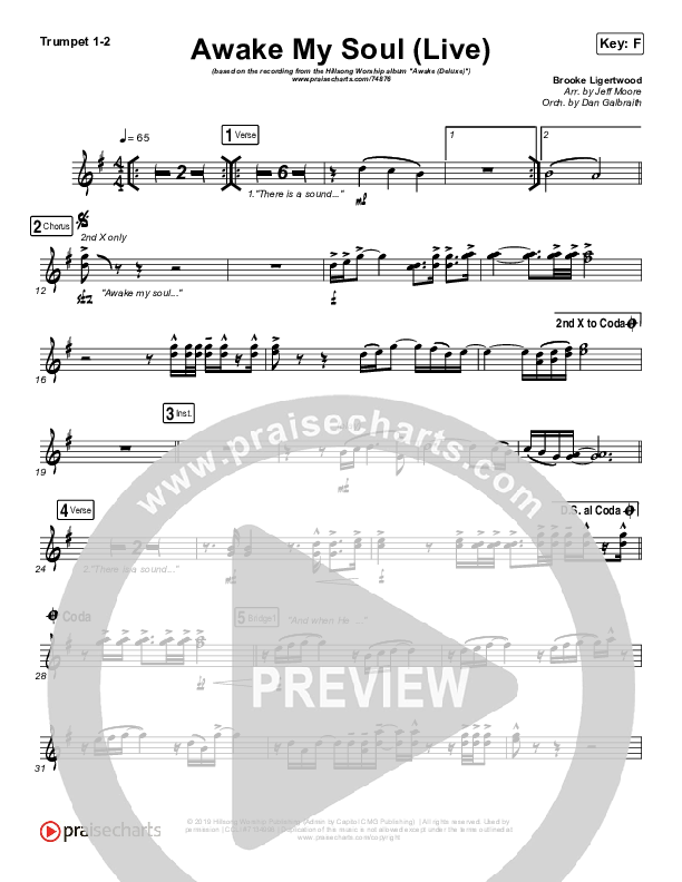 Awake My Soul (Live) Brass Pack (Hillsong Worship)