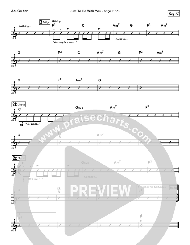 Just To Be With You Acoustic Guitar (Paul Baloche)