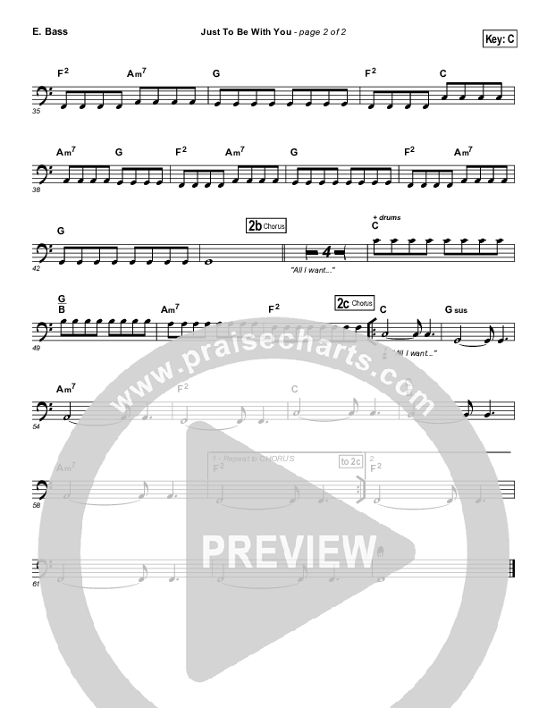 Just To Be With You Bass Guitar (Paul Baloche)