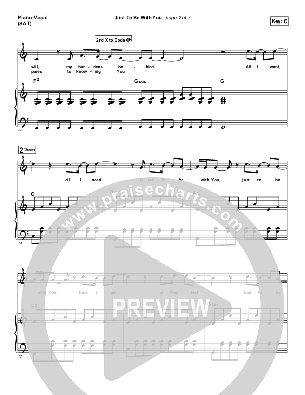 Just To Be With You Piano/Vocal Pack (Paul Baloche)