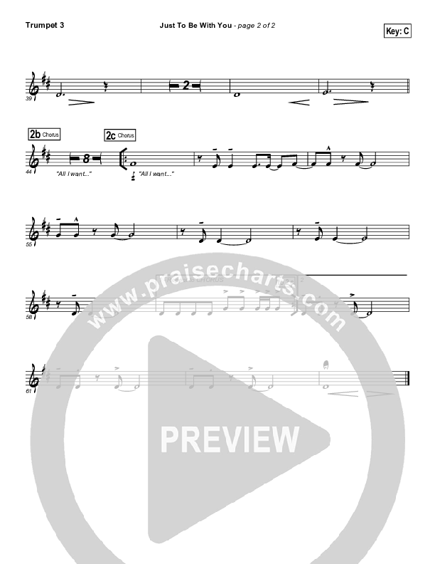 Just To Be With You Trumpet 3 (Paul Baloche)