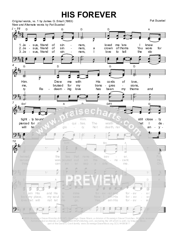 His Forever Choir Sheet (SATB) (Sovereign Grace / Bob Kauflin)