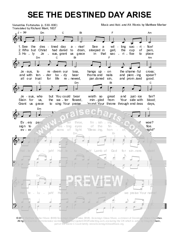See The Destined Day Arise Choir Sheet (SATB) (Sovereign Grace / Bob Kauflin)