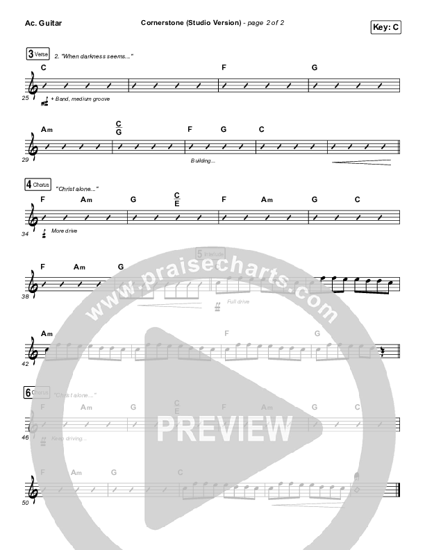 Cornerstone (Studio) Acoustic Guitar (Hillsong Worship)