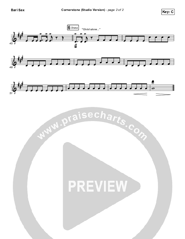 Cornerstone (Studio) Bari Sax (Hillsong Worship)