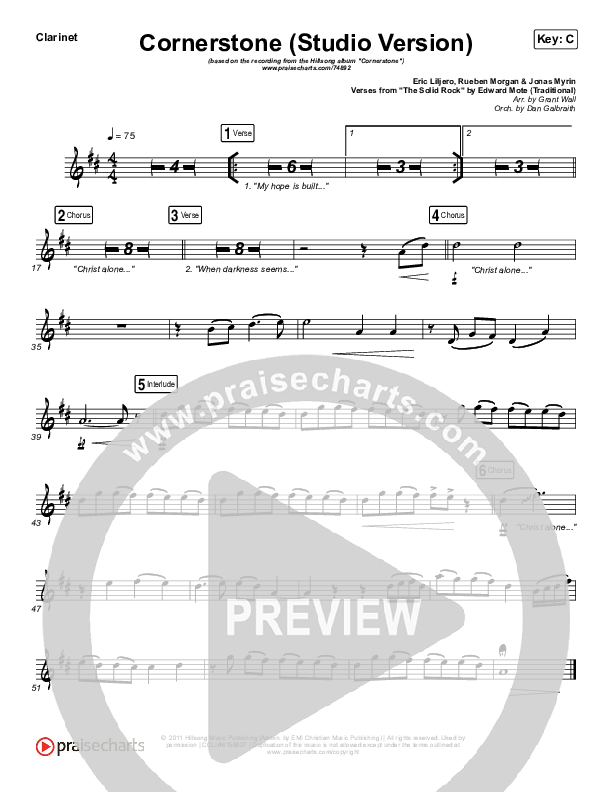 Cornerstone (Studio) Clarinet (Hillsong Worship)