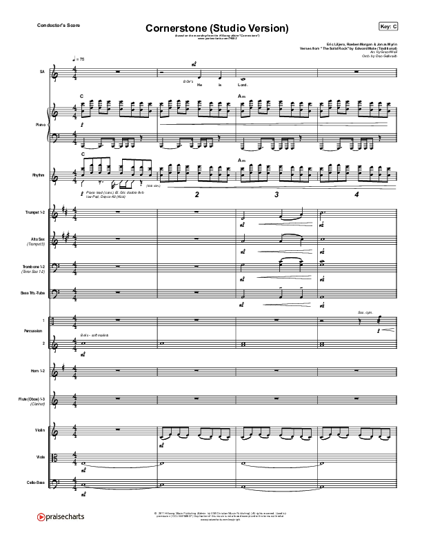Cornerstone (Studio) Conductor's Score (Hillsong Worship)