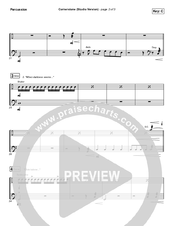 Cornerstone (Studio) Percussion (Hillsong Worship)