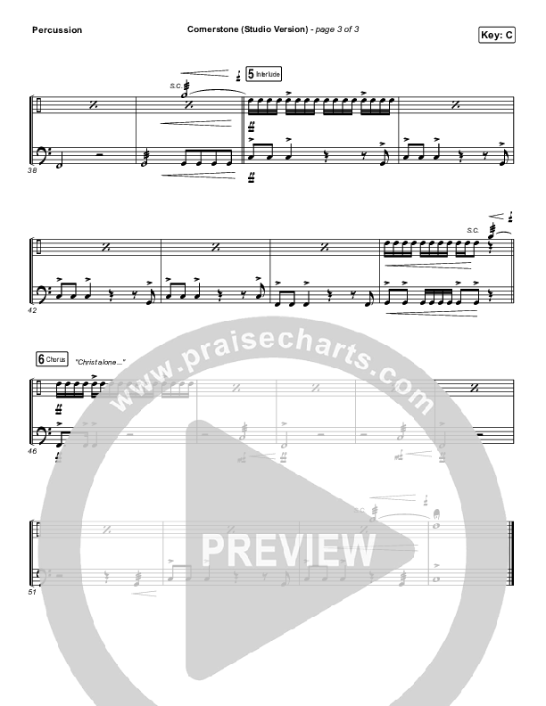 Cornerstone (Studio) Percussion (Hillsong Worship)