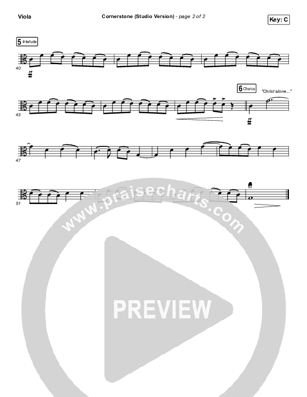 Cornerstone (Studio) Viola (Hillsong Worship)