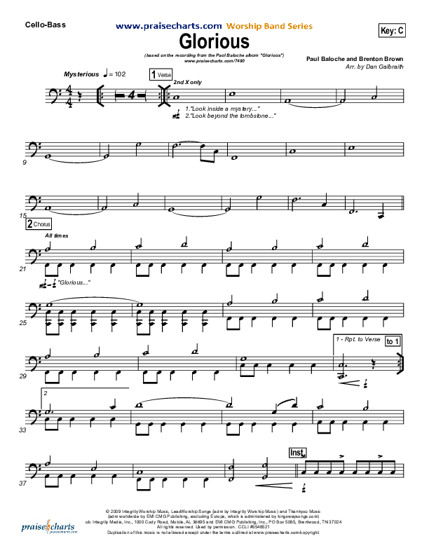 Glorious Cello/Bass (Paul Baloche)