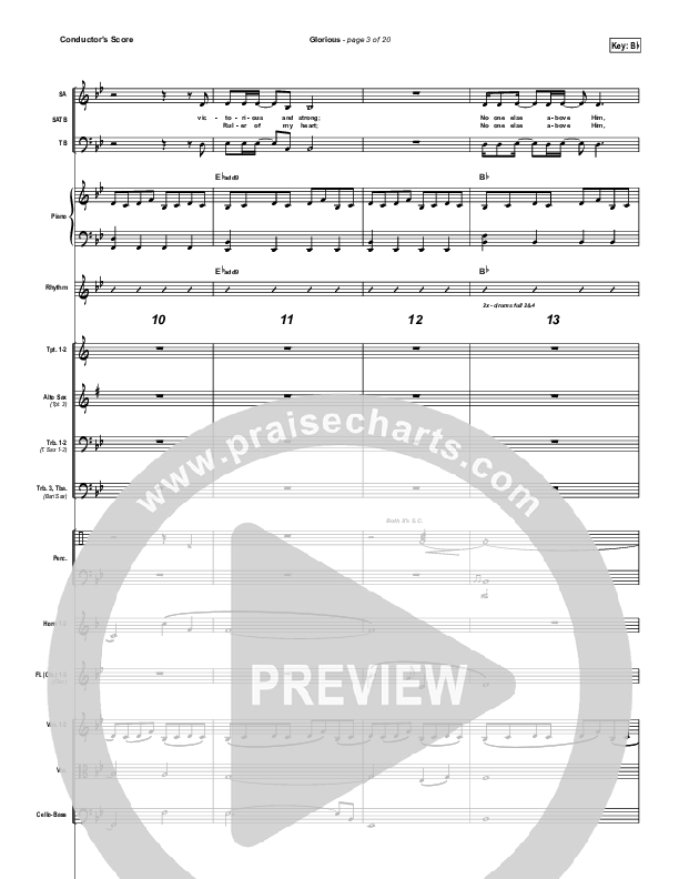 Glorious Conductor's Score (Paul Baloche)