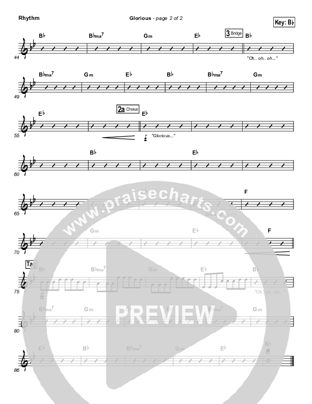 Glorious Rhythm Chart (Paul Baloche)