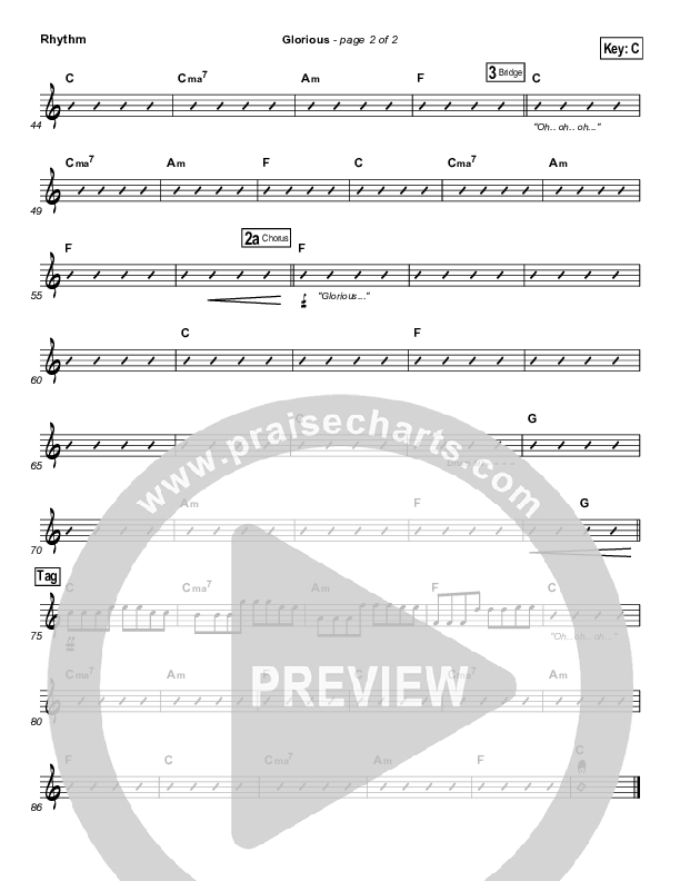 Glorious Rhythm Chart (Paul Baloche)