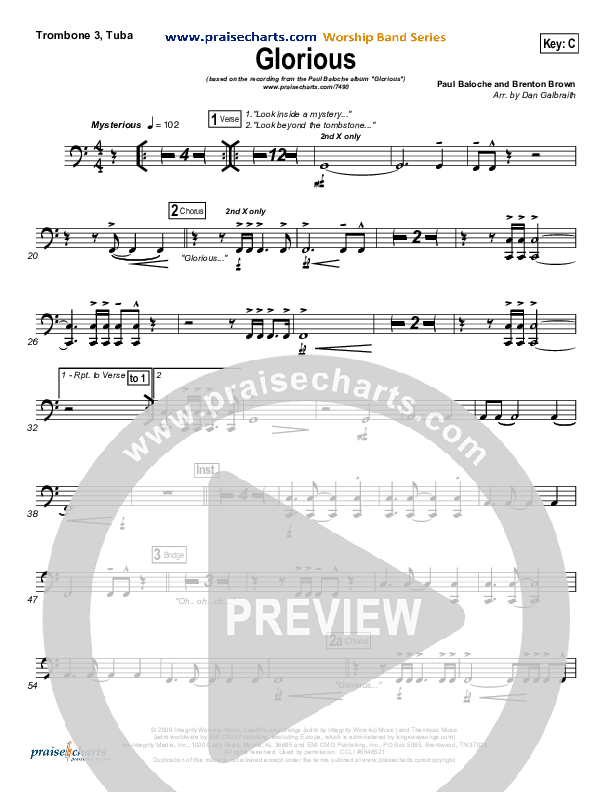 Glorious Trombone 3/Tuba (Paul Baloche)