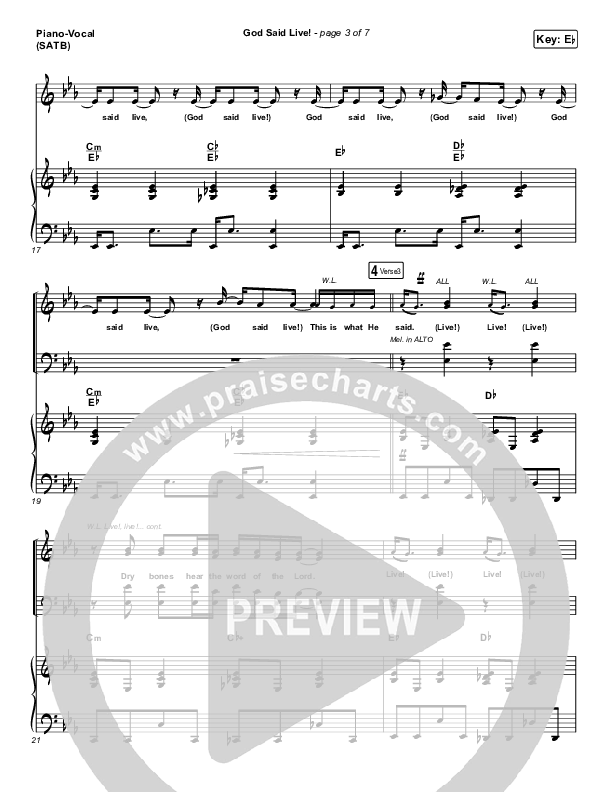 GOD SAID LIVE! Piano/Vocal Pack (Elevation Worship)