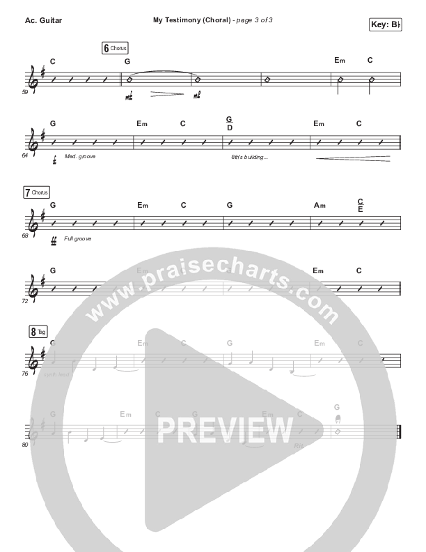 My Testimony (Choral Anthem SATB) Acoustic Guitar (Elevation Worship / Arr. Luke Gambill)