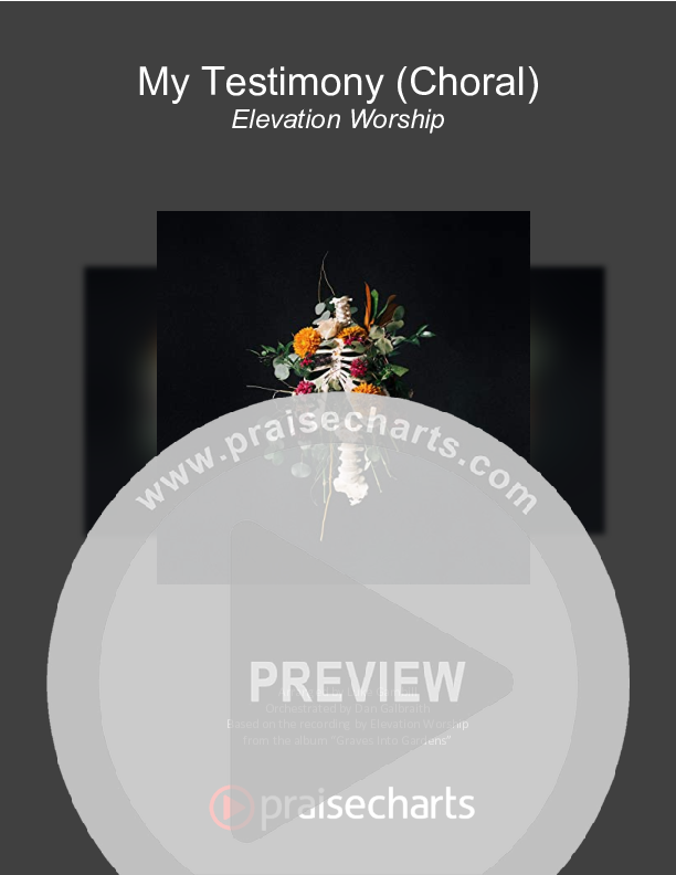 My Testimony (Choral Anthem SATB) Cover Sheet (Elevation Worship / Arr. Luke Gambill)