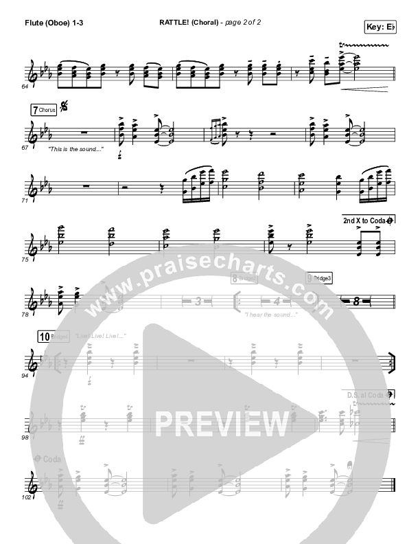 RATTLE! (Choral Anthem SATB) Wind Pack (Elevation Worship / Arr. Luke Gambill)