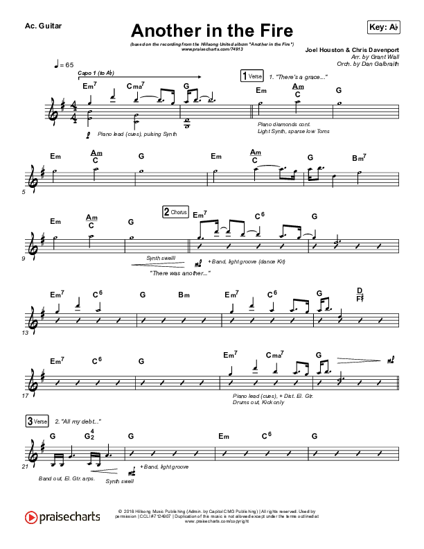 Another In The Fire Acoustic Guitar (Hillsong UNITED / TAYA)