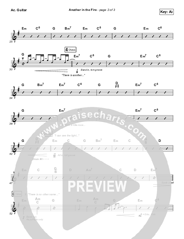 Another In The Fire Acoustic Guitar (Hillsong UNITED / TAYA)