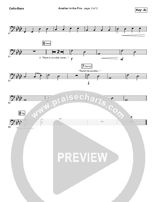 Another In The Fire Cello/Bass (Hillsong UNITED / TAYA)