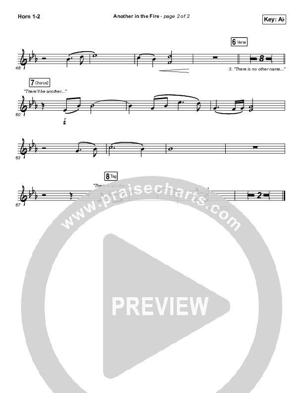 Another In The Fire French Horn 1/2 (Hillsong UNITED / TAYA)