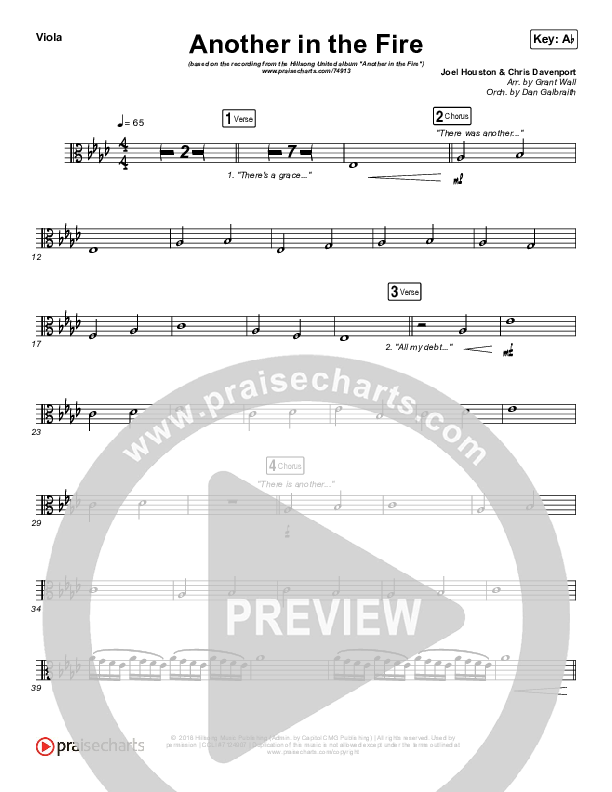 Another In The Fire Viola (Hillsong UNITED / TAYA)