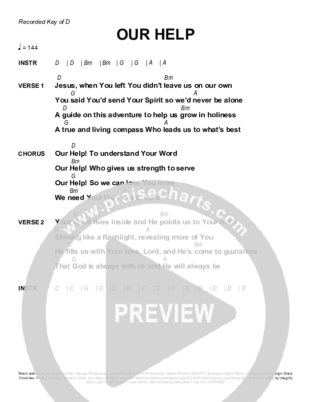 Our Help Chords & Lyrics (Sovereign Grace / Bob Kauflin)