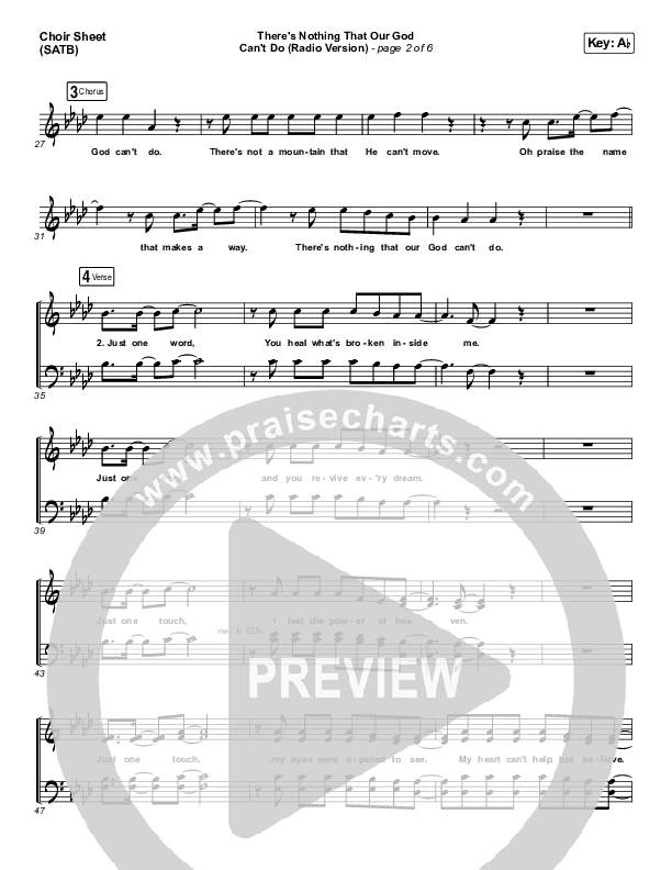 There's Nothing That Our God Can't Do (Radio) Choir Vocals (SATB) (Passion / Kristian Stanfill)