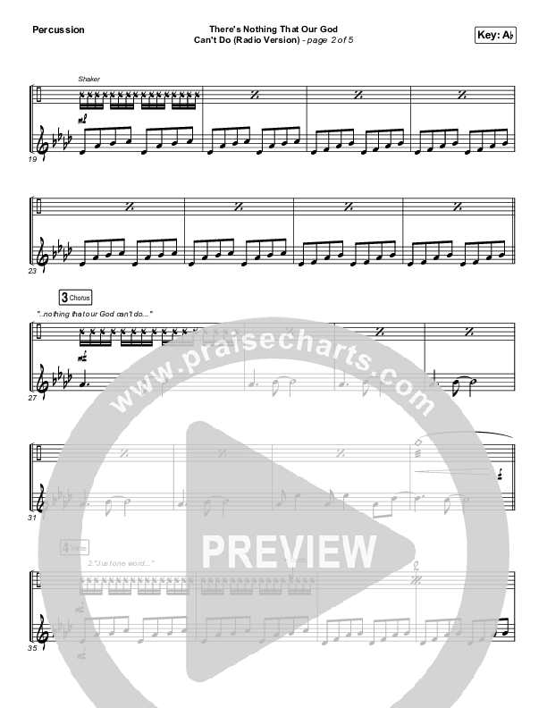 There's Nothing That Our God Can't Do (Radio) Percussion (Passion / Kristian Stanfill)